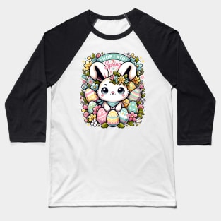 Spring Bunny Festive Easter Design Baseball T-Shirt